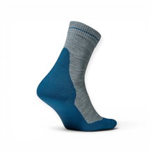 STOX Energy Socks Wandersocke Kompression Hiking Merino Ankle Socks (gezielte Kompression) grau/teal Damen - 1 Paar
