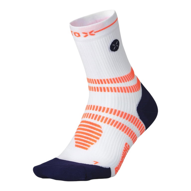 STOX Energy Socks Running Compression Ankle Socks (targeted compression) white/orange ladies - 1 pair