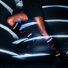 Skarpety biegowe STAX Energy Socks odblaskowe kompresyjne (wspomagają krążenie) czarne damskie - 1 para