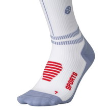 STOX Energy Socks Sports Socks Compression Sports Socks Calf (promotes circulation) white/blue/red ladies - 1 pair