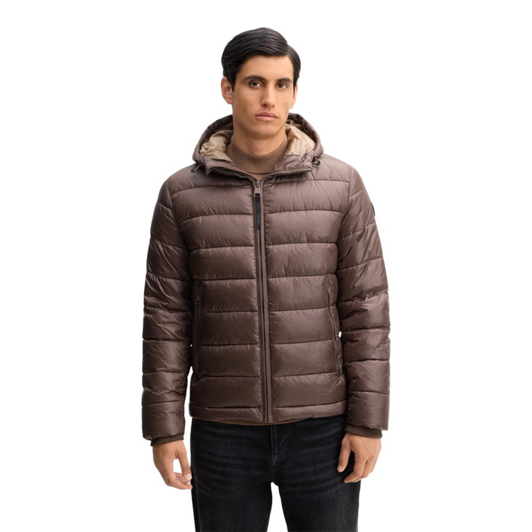 STRELLSON Baveno Quilted Jacket (perfect thermal insulation, hood) brown men's