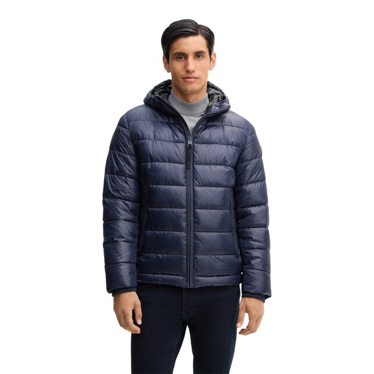 STRELLSON Baveno Quilted Jacket (perfect thermal insulation, hood) dark blue men's