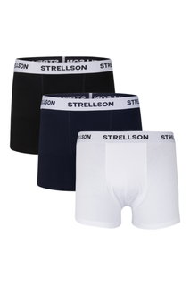 STRELLSON Boxer Shorts (Pack of 3) navy blue/black/white for men - 3 pieces