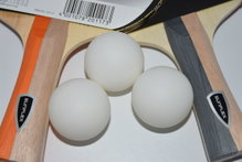 Sunflex Table Tennis Racket Set Pong - 2 Training Rackets, Pips-in with 1.0mm Sponge + 3 Balls