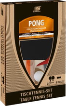 Sunflex Table Tennis Racket Set Pong - 2 training rackets, inverted rubbers with 1.0mm sponge + 3 balls in cardboard packaging