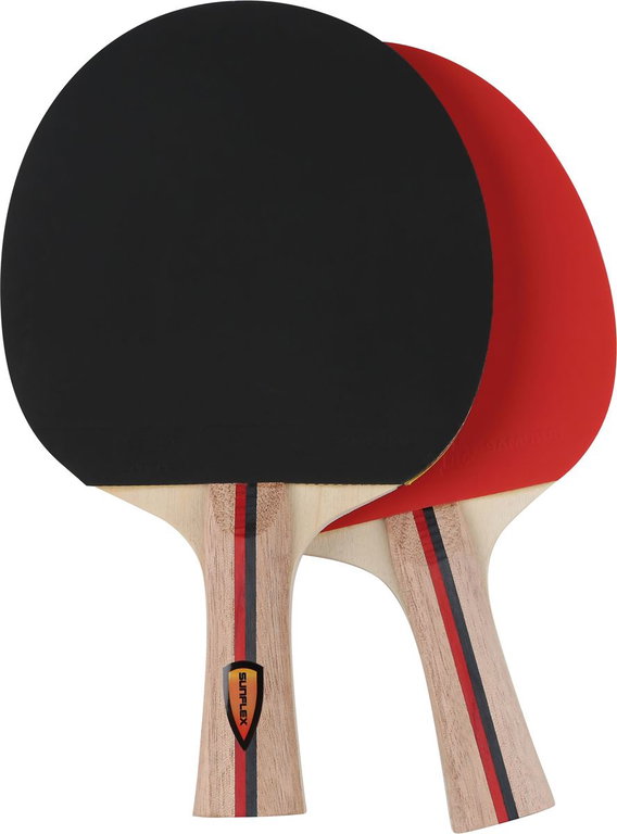 Sunflex Table Tennis Racket Set Contest - 2 rackets with Samurai rubber, inward pips with 1.5mm sponge + 3 balls in cardboard packaging