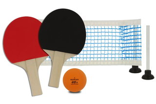 Sunflex Table Tennis Racket Set MINI (2 Mini Rackets, Net and Ball) - perfect for home/office
