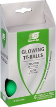 Sunflex Table Tennis Ball Glowing/Luminous Green - 6 Pieces