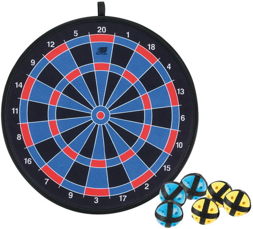 Sunflex Dartscheibe KLETT Deluxe inkl. 6 Klettbällen für Kinder ab 6 Jahren