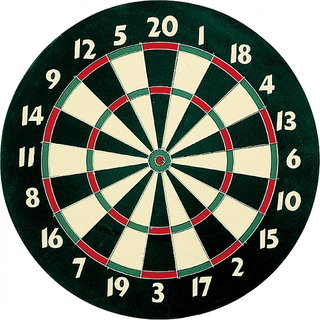 Sunflex Dartscheibe Deluxe inkl. 6 Darts (Dartscheibe aus Papier in Turniergröße)