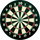 Sunflex Deluxe Dartboard including 6 Darts (Paper dartboard in tournament size)