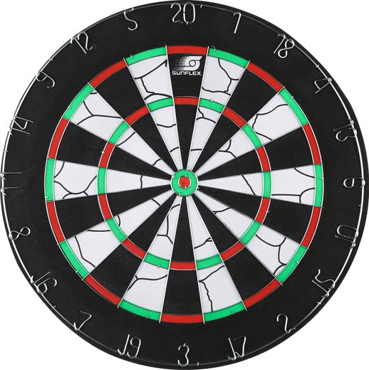 Sunflex Dartscheibe Tournament inkl. 6 Darts