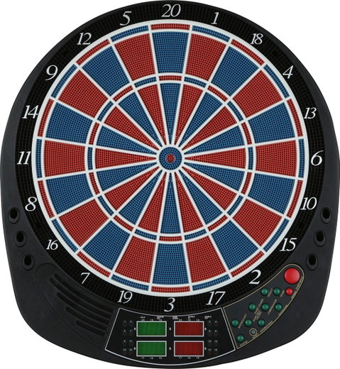 Sunflex Electronic Dartboard Master - for up to 16 players with tournament dimensions, 12 darts, 27 games with 124 variations - 1 piece