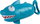 Sunflex Wasserspritzpistole Wasserspritzer Hai blau - 1 Stück