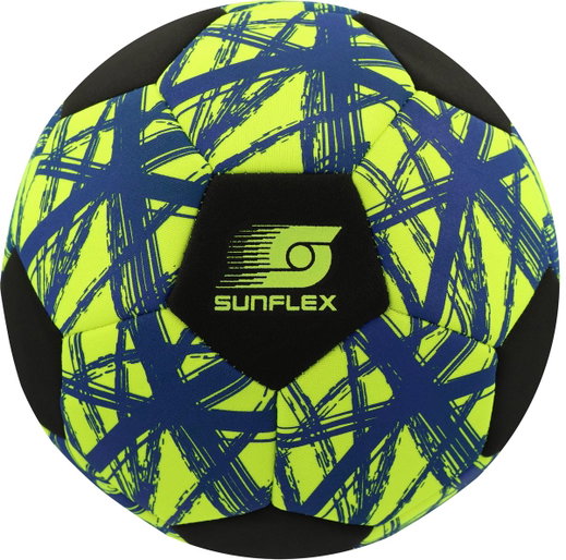 Sunflex Fussball Neopren (Große 5) Funky Crossed blau/gelb - 1 Ball