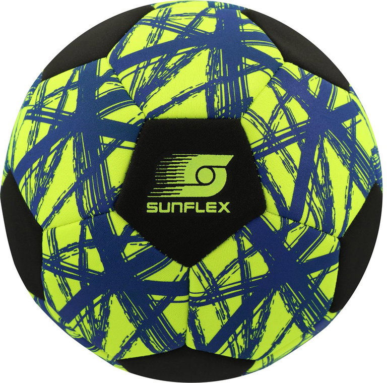 Sunflex Fussball Neopren (Große 5) Funky Crossed blau/gelb - 1 Ball