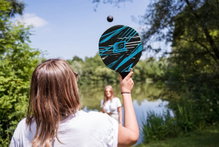 Sunflex Schlägerset Beachball Action Pro (2 Beachball-Schläger aus Neopren, 2 Bälle) blau