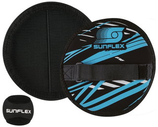 Sunflex Racket Set Sure Catch Action Pro (2 Velcro Gloves, 1 Ball) black/blue
