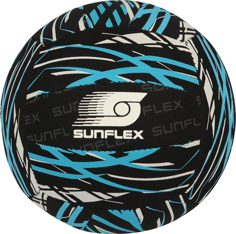 Sunflex Volleyball Beach- und Funball Action Pro Neopren (Große 3) - langlebig, elastisch, weich, robust -schwarz/blau - 1 Ball
