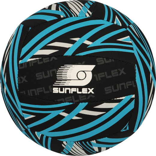 Sunflex Volleyball Beach- und Funball Action Pro Neopren (Große 5) - langlebig, elastisch, weich, robust - schwarz/blau - 1 Ball