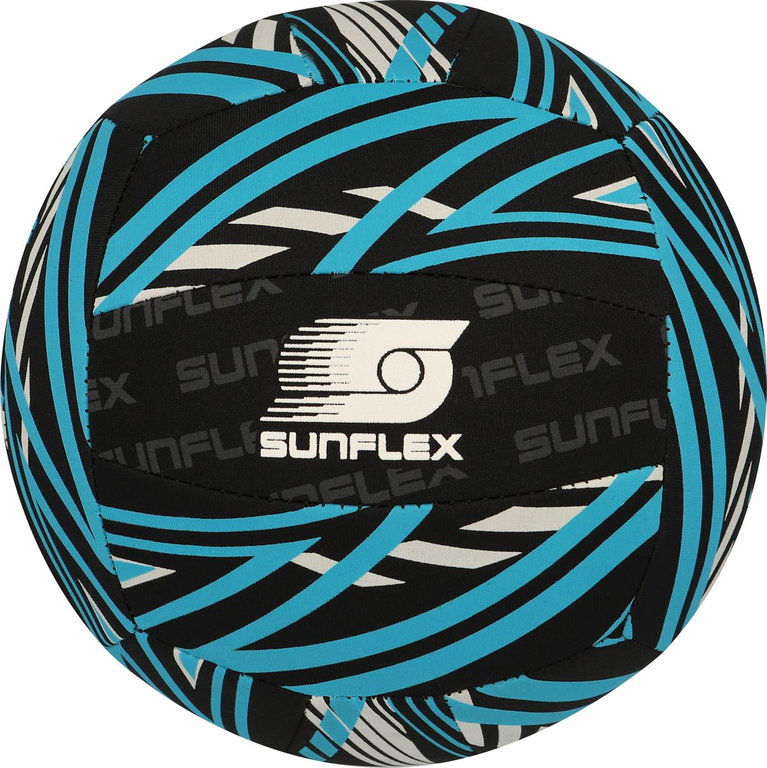 Sunflex Volleyball Beach- und Funball Action Pro Neopren (Große 5) - langlebig, elastisch, weich, robust - schwarz/blau - 1 Ball