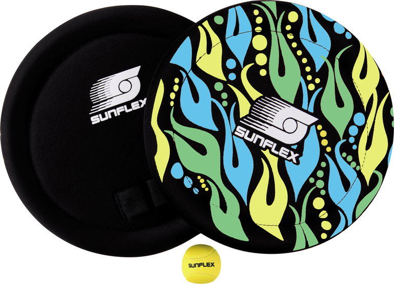 Sunflex Throwing Game Skilly Set Fireworks - elastic finger loops, neoprene black/blue/green - 1 set