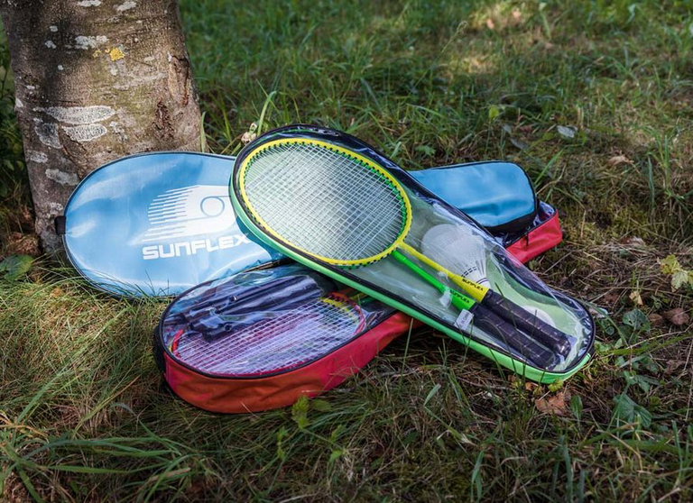 Sunflex Federball Set Match JUNIOR (2x Schläger, 2x Bälle, 1x Tasche)