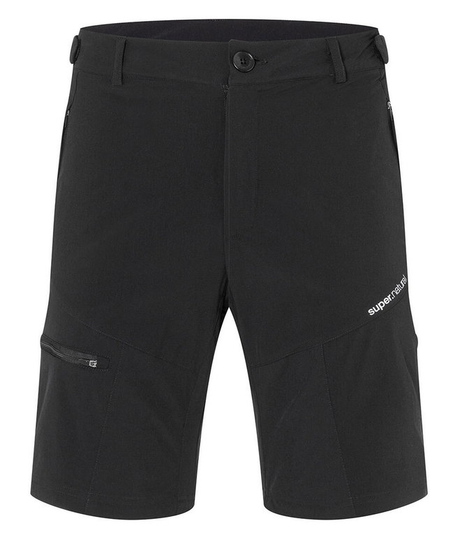 Super Natural Fahrradhose Merino Unstoppable Shorts (robust, stretchy, windabweisend) kurz schwarz Herren