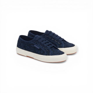 Superga Pizzo Macrame 2750 Navy Blue Sneakers for Women
