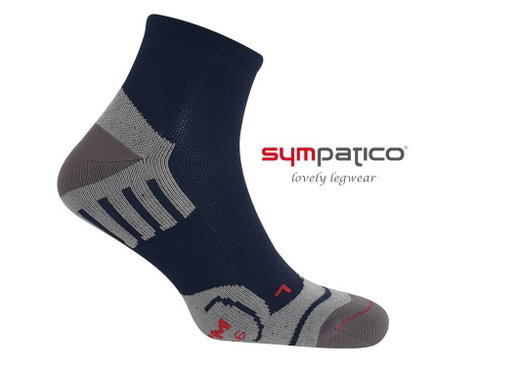 Sympatico Sports Sock Coolmax (Short Sock) Navy/Gray - 2 Pairs