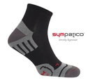 Sympatico Sportsocke Coolmax (Kurzstrumpf) schwarz/grau - 2 Paar