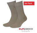 Sympatico Tagessocke Business Seitendesign Crew (Business-Kniestrump, aus baumwolle) sandbraun - 2 Paar