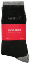 Sympatico Tennis Socks Crew (Cotton) black - 3 Pairs