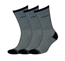 Sympatico Tennis Socks Crew (Cotton) grey - 3 Pairs