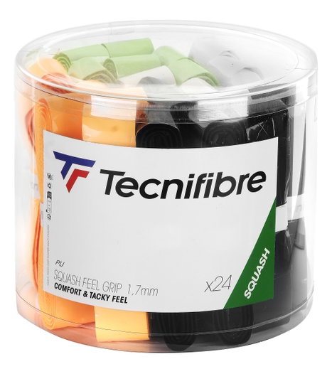 Tecnifibre Overgrip Feel Grip 1.7mm sortiert - 24 Blister Box