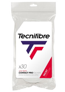 Tecnifibre Overgrip Contact Pro 0.6mm (Griffigkeit) weiss - 30er Clip-Beutel