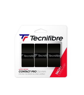 Tecnifibre Overgrip Contact Pro 0.6mm (Griffigkeit) schwarz 3er