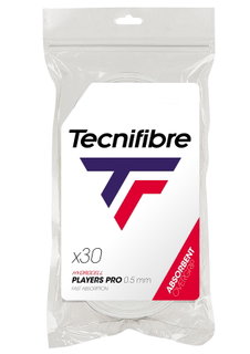 Tecnifibre Overgrip Players Pro 0.5mm (Sweat absorption) white - 30 pack