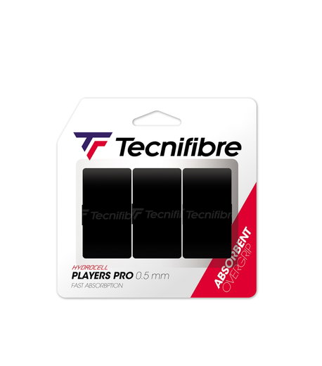 Tecnifibre Overgrip Players Pro 0.5mm (Schweissabsorption) schwarz 3er