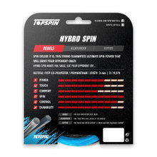 Topspin Tennissaite Hybro Spin (Haltbarkeit+Spin) schwarz/blau 2x6m Set
