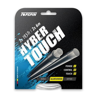 Topspin Tennis String Hyber Touch (Power + Control) silver 2x6m Set