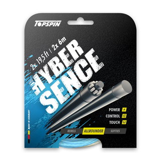 Topspin Tennis String Hyber Sence (Playing Feel + Control) blue/natural 2x12m set