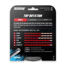 Topspin Sznur tenisowy Top Rotation (Trwałość+Spin) szary 12m Zestaw