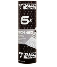 Talbot Torro Badmintonbälle Tech 450 Nylon weiss Dose 6er