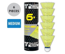 Talbot Torro Badmintonbälle Tech 450 Nylon gelb Dose 6er