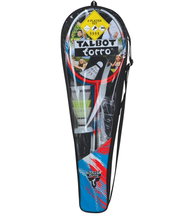 Talbot Torro Shuttlecock Set 4-Fighter NEW (4xRackets, 3xBalls, Net+Posts, Case) - 1 Set