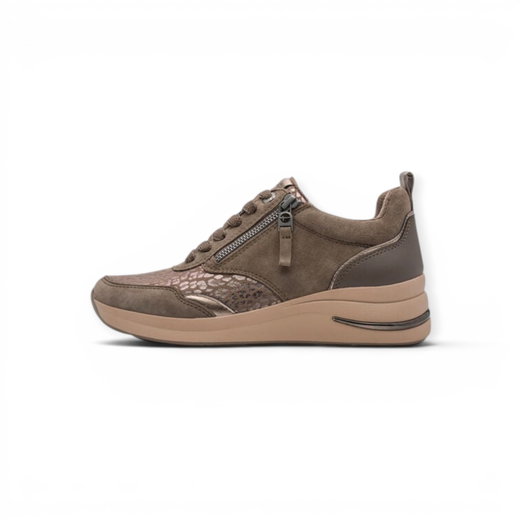 Tamaris Sneaker (Materialmix) 8-73714-43 taupe/braun Damen
