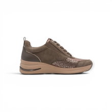 Sneakers Tamaris (mix materiałów) 8-73714-43 taupe/brązowy damskie