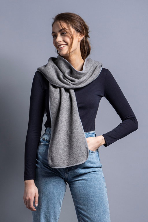 Tatonka Strickschal Lakho Scarf pebble grau 25x200cm - 1 Stück