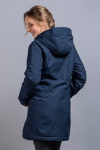 Tatonka Wintermantel Stir Hooded Coat (wasser- und winddicht, atmungsaktiv) dunkelblau Damen
